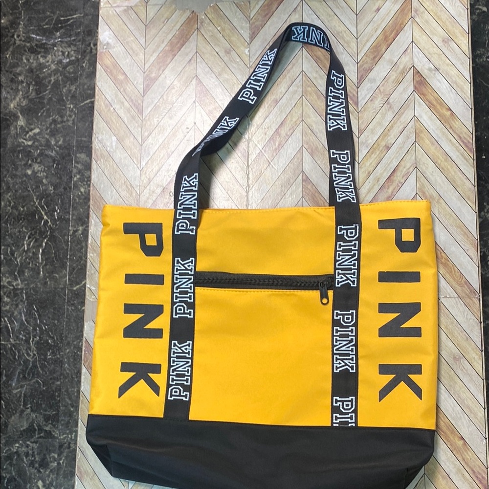 PINK Gold and Black Tote Bag